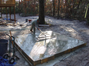 hot tub concrete base