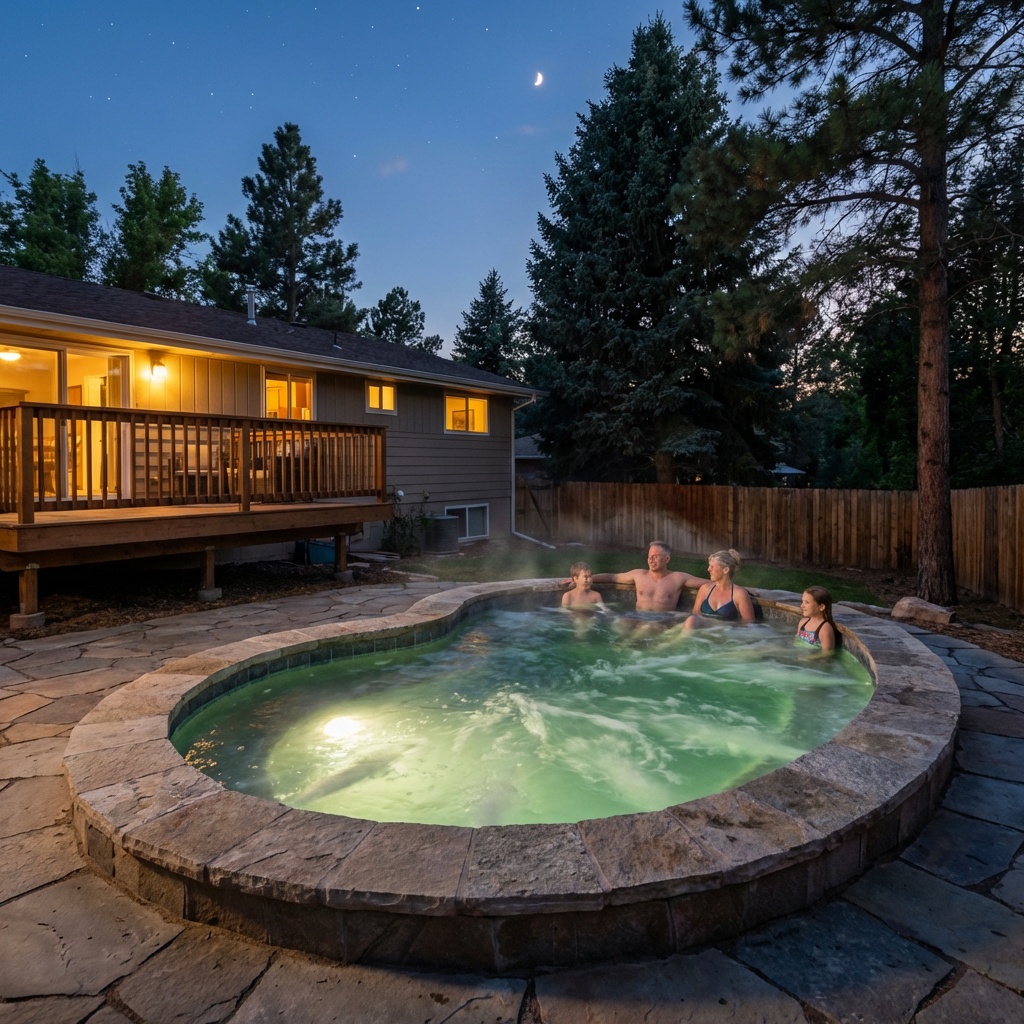 Backyard DIY plunge pool